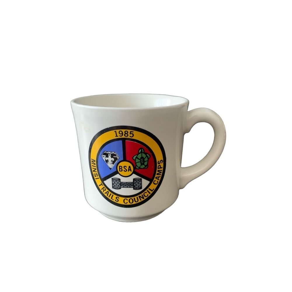 Vintage Boy Scouts Scout Minsi Trails Council Camps 1985 Mug